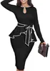 Elegantes Schößchen-Kleid für Damen, Knielang, Vintage, Produktbild-Vorschau 5