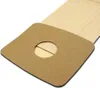 A close-up, angled view of a brown paper vacuum cleaner bag with a circular opening. Produktbild-Vorschau