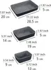 WENKO Set di organizer per cassetti in feltro nero per Anteprima dell’immagine prodotto 5