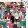 GALISON Quadratisches Puzzle Winterkatzen 500 Teile Produktbild-Vorschau 5