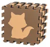 Aga Kontrastné penové Puzzle 85 cm x 85 cm 9 dielov Hnedé Náhľad obrázku produktu 2