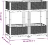 A line drawing diagram of a two-tiered raised garden bed with dimensions indicated. Produktbild-Vorschau