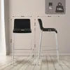 Silla de bar Hoover - tapizada en tela, patas de metal Vista previa de la imagen del producto 2
