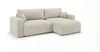 CORNERO Ecksofa mit schlaffunktion BERLIN links weiß Cord Produktbild-Vorschau 2