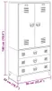 vidaXL Szafa przemysłowa czarna 90x50x180 cm metalowa Podgląd zdjęcia produktu 7