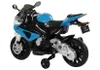 Elektromotorrad für Kinder BMW S1000RR Blau Ledersitz Produktbild-Vorschau 3