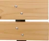 A close-up view of two wooden planks connected by black fasteners, with visible screws. Produktbild-Vorschau
