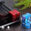 Infinity Cube Antistresová kostka kovová - modrá Modrá Náhled obrázku produktu 4