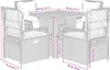 vidaXL 5-tlg. Garten-Essgruppe mit Kissen Grau Poly Rattan Produktbild-Vorschau 8