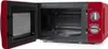 An open red microwave oven with its interior visible. Anteprima dell’immagine prodotto
