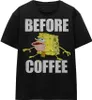 SpongeBob SquarePants - "Before Coffee Meme" T-Shirt für Produktbild-Vorschau 1