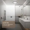 Plafonnier LED salle de bain projections d'eau plat, noir Voir les images du produit 4