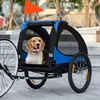 PawHut, inklapbare fietskar voor honden, staal, blauw Productafbeelding-voorbeeld 2