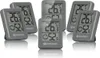 A set of six digital thermometers and hygrometers are arranged in a cluster on a white background. Produktbild-Vorschau