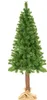 A full shot of an artificial Christmas tree with a natural trunk and a burlap sack base, set against a white background. Anteprima dell’immagine prodotto