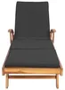 vidaXL Sonnenliege mit Kissen Massivholz Teak Braun und Produktbild-Vorschau 4