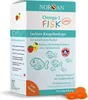 A product box for Norsan Omega-3 Fisk Jelly drops, with illustrations of fish and fruit. Anteprima dell’immagine prodotto