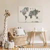 MuchoWow® Poster Weltkarte - Beige - Schwarz - Weiß 60x40 Produktbild-Vorschau 7