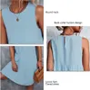 ASKSA Damen Kleider Round Neck Sommerkleid Dress Loose Produktbild-Vorschau 4