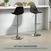 HOMCOM Barkrukken, set van 2, beklede barkrukken met stalen Productafbeelding-voorbeeld 4