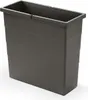 A dark gray rectangular plastic bin with horizontal ridges on its sides, shown from a slightly elevated front-left angle against a white background. Produktbild-Vorschau