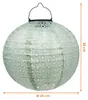Lanterna LED solare in tessuto, rotonda, verde chiaro - 25 Anteprima dell’immagine prodotto 2