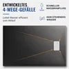 Dalsys Duschwanne 120x90cm mit Ablaufgarnitur - flache Produktbild-Vorschau 7