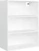 A white, three-shelf cabinet is shown against a white background. Voir les images du produit