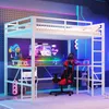 Łóżko piętrowe Flieks 140 x 200 cm z biurkiem i funkcją Podgląd zdjęcia produktu 3