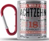 Trendation - 18. Geburtstag Edelstahl Tasse Karabiner Produktbild-Vorschau 1