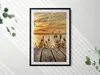 Pier bei Sonnenuntergang– Wandbild mit Rahmen – Gerahmtes Produktbild-Vorschau 2