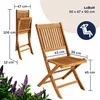 CASARIA® Gartenmöbel Set Wetterfest Klappbar Akazie 5-tlg. Produktbild-Vorschau 7