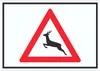Schild Achtung Wildwechsel Symbol A2 (420x594mm) Produktbild-Vorschau 1