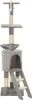 vidaXL Arbre à chat Sisal 138 cm Gris Impression pattes Voir les images du produit 12