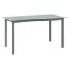 vidaXL Gartentisch Hellgrau 150x90x74 cm Aluminium und Glas Produktbild-Vorschau 2