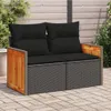 VidaXL 365979, 2 siedz., Czarny, 110 kg, 1180 mm, 620 mm, Podgląd zdjęcia produktu 2