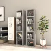 vidaXL Étagères CD 2 pcs. Gris béton 21x16x93,5 cm panneau Voir les images du produit 6