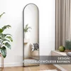 Miroir intégral, 150 x 40 cm, miroir noir sur pied avec Voir les images du produit 3
