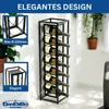 DanDiBo Weinregal Metall Schwarz Stehend Diamant 80 cm Produktbild-Vorschau 3