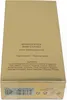 The back of a golden perfume box with product information and ingredients. Produktbild-Vorschau