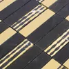 Naturstein Mosaikfliesen Carving Gold Schwarz Produktbild-Vorschau 2