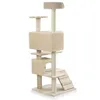 Katzenkratzbaum 132cm Kratzbaum Kletterbaum Spielbaum Sisal Produktbild-Vorschau 5