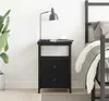 vidaXL Stolik nocny o wyglądzie czarnego dębu 34x35,5x50 cm Podgląd zdjęcia produktu 3