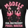 Spreadshirt Mädels Egal Was Passiert Pegel Halten Flamingo Produktbild-Vorschau 2