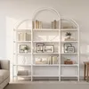 Scaffale 170x26x190 cm in acciaio e MDF, libreria a 5 Anteprima dell’immagine prodotto 1