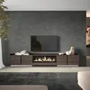 TV-Möbel Holzeffekt eiche schwarz 315x35x50cm Kamin mit Produktbild-Vorschau 2