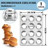 Edelstahl Muffinform für 12 Muffins 1 Stück - Hochwertige Produktbild-Vorschau 2