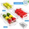 Kühlschrank Organizer 6er Set, Durchsichtig Stapelbare Produktbild-Vorschau 2