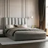 ADIDAR Čalouněná postel Larsonn 180x200 cm, šedá, s úložným Náhled obrázku produktu 2
