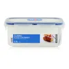 A clear product shot of a transparent food container with a blue lid, placed on a white background. Náhľad obrázku produktu